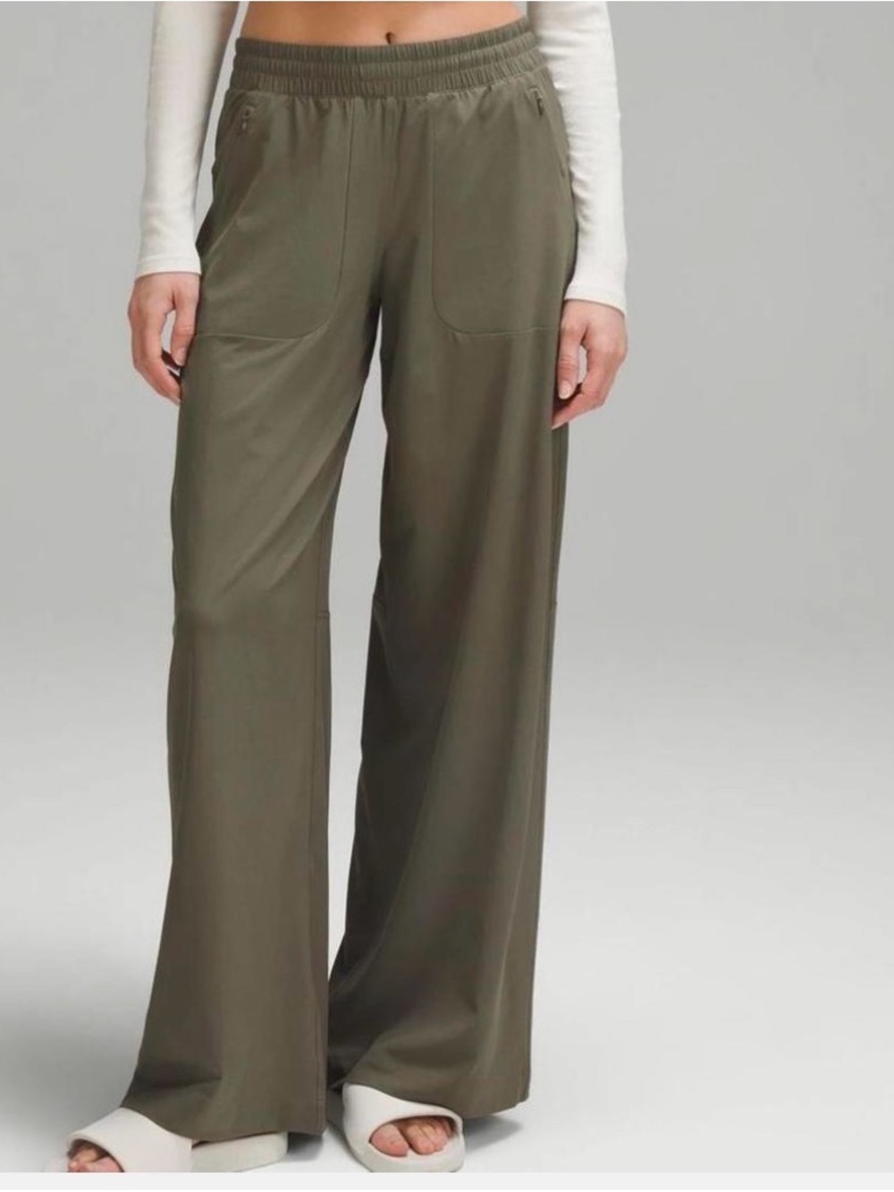 lululemon athletica Olive Wide-Leg Pull-On Pants